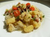 Bramborové špalíčky Láznička se zelím a slaninou