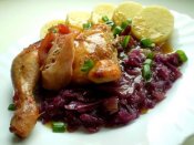 Kuře a la bažant, bramborový knedlík