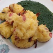 Pečené knedlíky z bramborového těsta s tvarohem