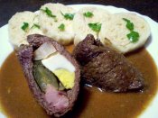 Španělské ptáčky, houskový knedlík