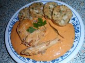 Slepice na paprice, karlovarský knedlík Láznička