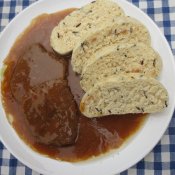 158. Houskový knedlík s indiánskou rýží