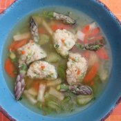 160. Chřestové nočky v jarní zeleninové polévce