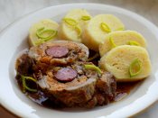 Křimický závitek, bramborový knedlík