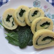 Bramborová roláda se špenátem