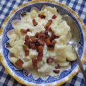 Halušky s brynzou a se slaninou