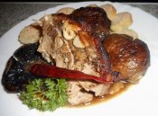 Pečená krkovice s Portobello žampiony