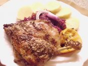 Pomalu pečená kachna se zázvorem a pomeranči