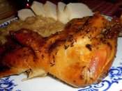 Postupně pečená husička se zelím